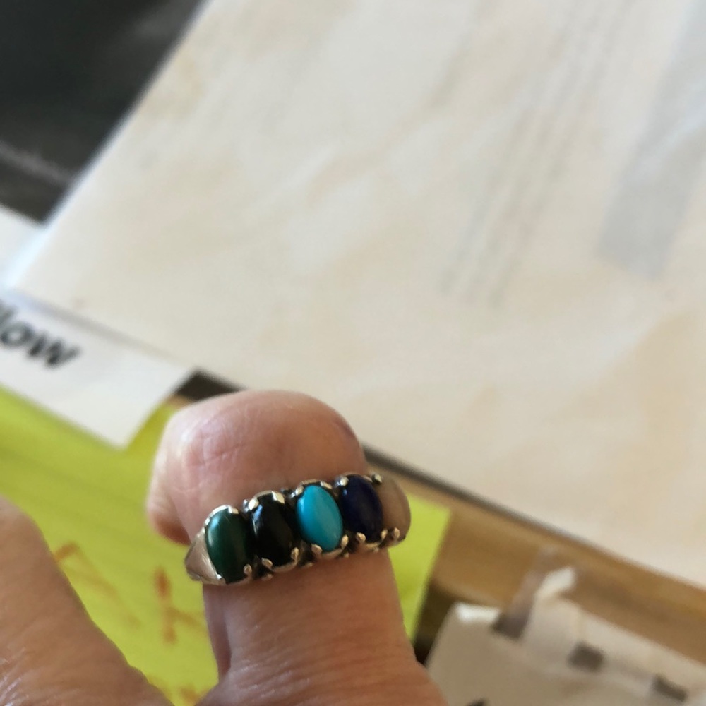 Sterling and semi-precious stone ring
